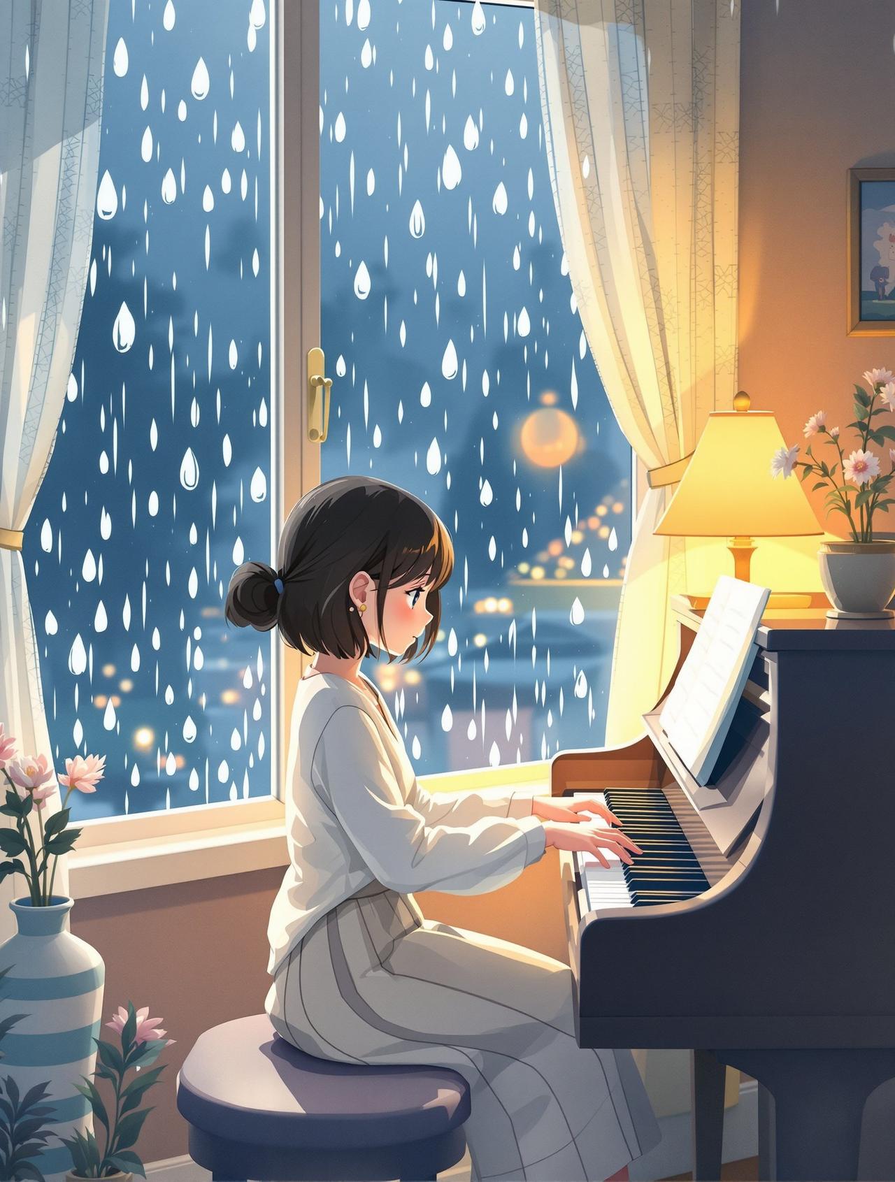 最新里番动漫热门番剧推荐 - 雨音旋律，音乐·青春，评分9.4